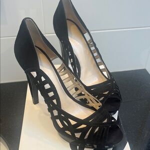 Nine West Black Cutout Heels
